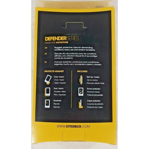 Phone Case Otterbox Defender Series for Samsung Note 11 Pro 5.8" Black - Picture 3 of 4